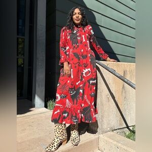 Rare Find Nooworks Pippa Olive Dress With Pockets  Size Large NWT